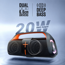 سبيكر لاسلكي مكبر للصوت مع إضاءة أر جي بي  بقوة 20 وات بطارية 3600 ملي امبير