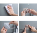 حامل معدني ذاتي اللصق للفوط والمناديل الورقية ومريلة المطبخ