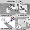 شريط شبكي لإصلاح ثقوب وشقوق سلك الشبابيك لاصق فايبرجلاس قوي مصمت