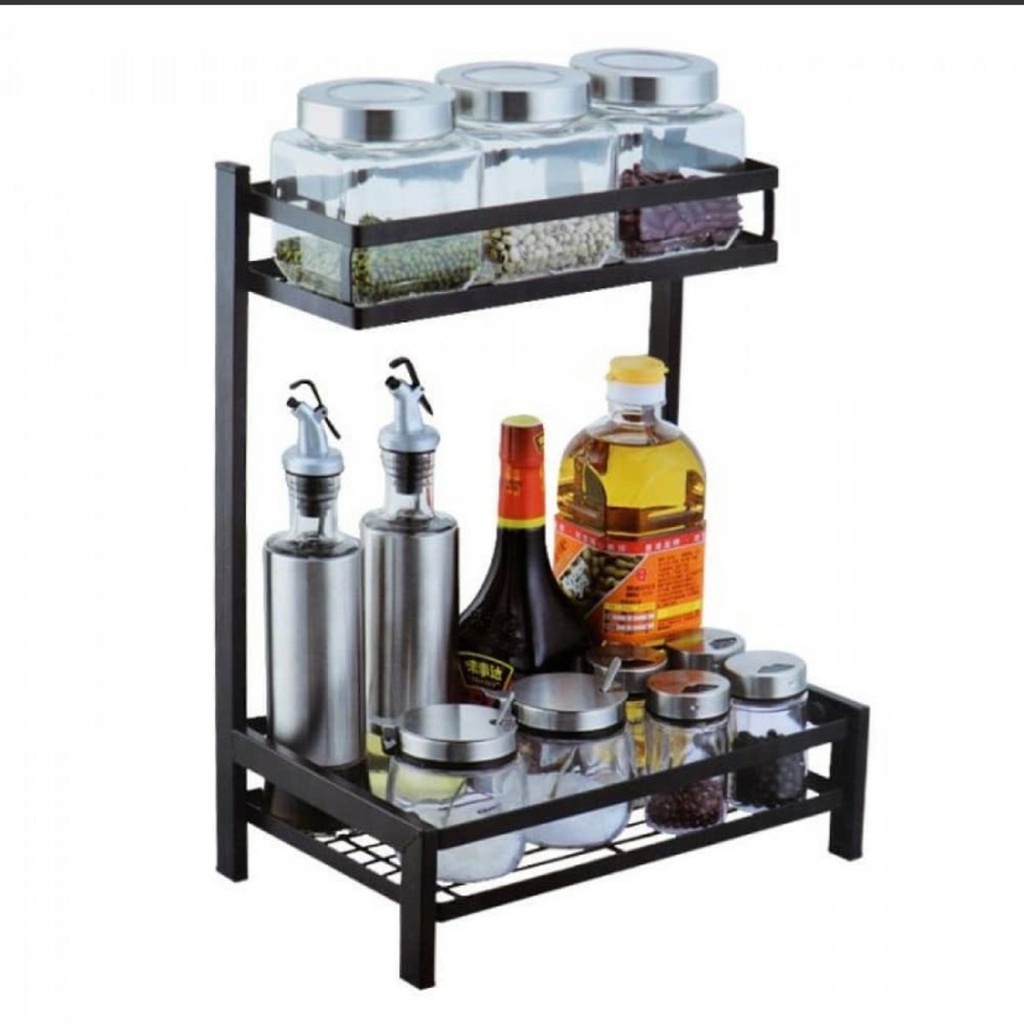 ستاند توابل وبرطمانات 2 دور من الفولاذ المجلفن