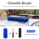 فرشة تنظيف للسيارات من الداخل والخارج بمقبض طويل مريح لليد