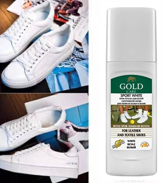 ملمع ومنظف للأحذية البيضاء الجلد والقماش 75 مللي