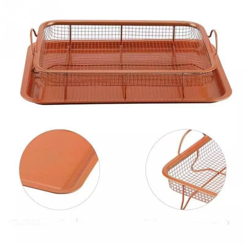 صينية تحمير مستطيلة بصفاية 2*1