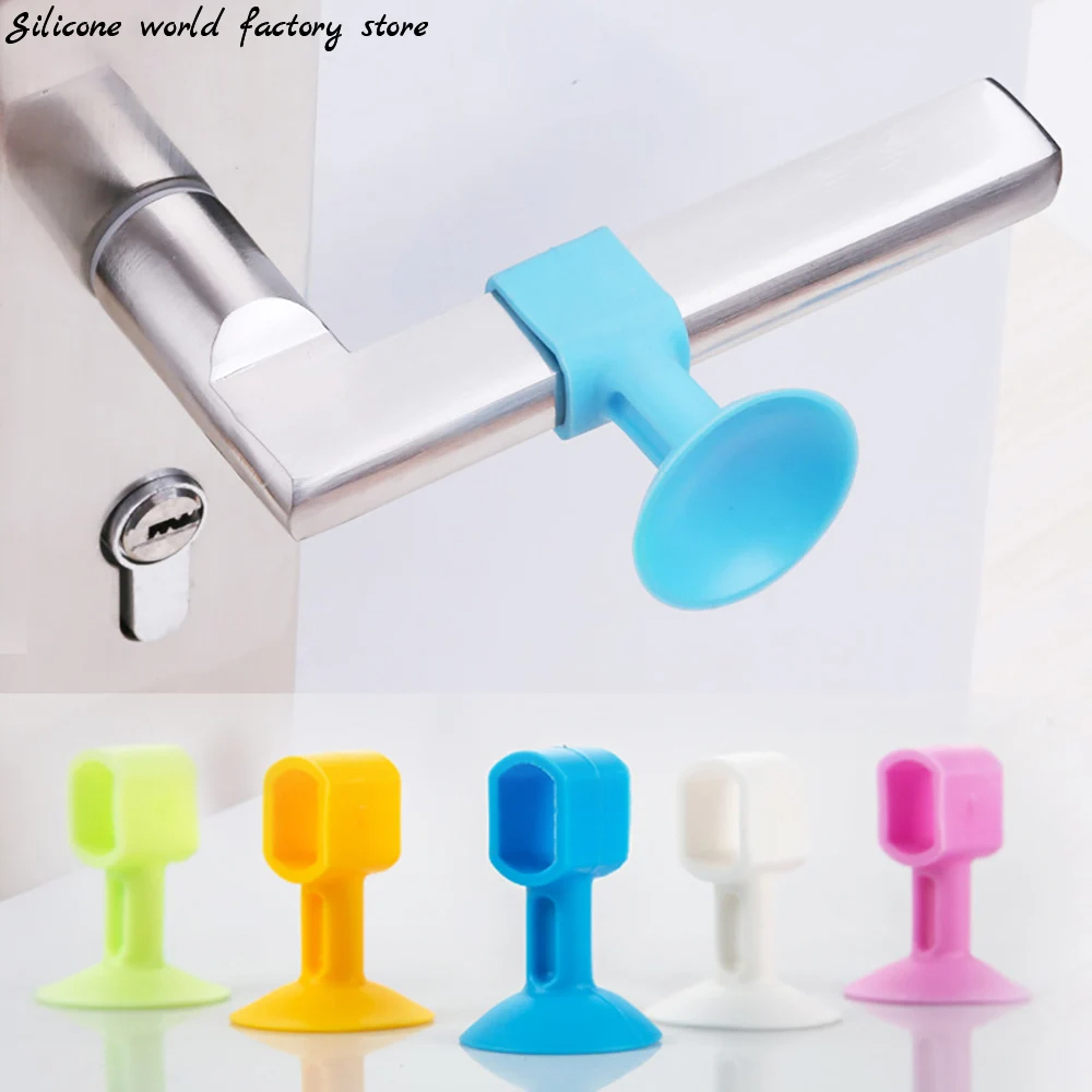 طقم صدادة باب ميني 5 قطع لمنع الأحتكاك والأصطدام بالحائط ومنع الضوضاء وتقشير الدهان