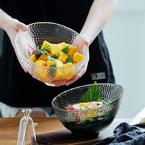 طبق اكليريك متعرج بحواف جولد لحمل وتقديم السلطات والفواكه