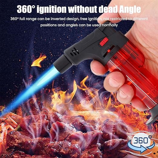 ولاعة تحمير وجه الطعام والحلويات قابل للملئ بقفل أمان