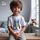 Grumpy Monster تيشيرت اطفال قطن باللون الابيض