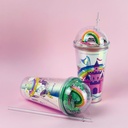 مج اكليريك 400 مللي بشاليموه مناسب للمشروبات المثلجة مزين باشكال كرتونية