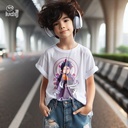 Uchiha Obito Akatsuki تيشيرت اطفال قطن باللون الابيض