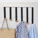شماعة باب معدنية شكل بيانو 6 هوك لتعليق الملابس والفوط