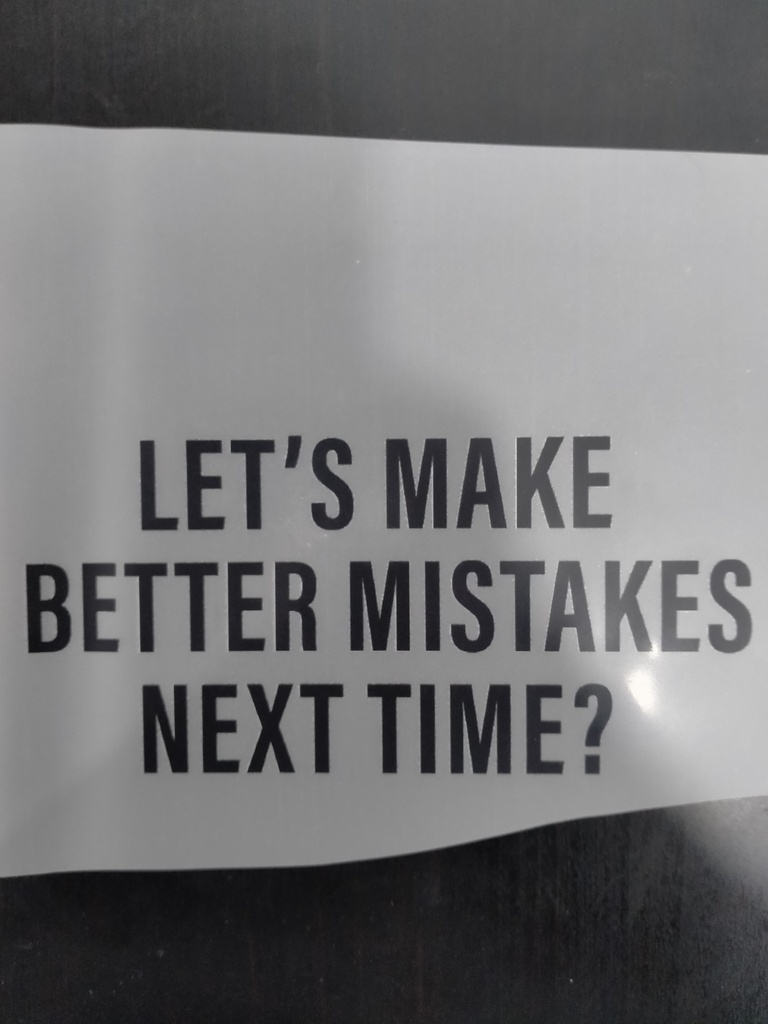 Let's Make Better Mistakes print for crop top
