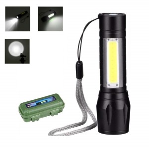 كشاف ميني  ب 3 اوضاع اضاءة مع خاصية الزوم _ بيو اس بي للشحن