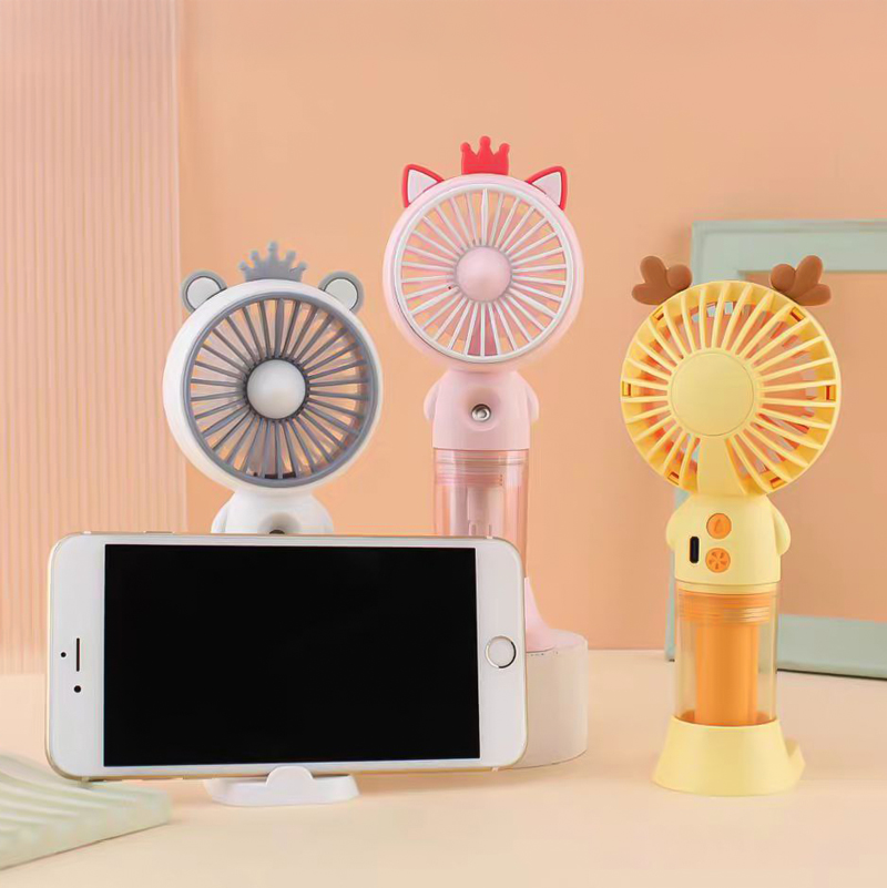 مروحة ميني محمولة مدمجة بفواحة مرطبة - قابلة للشحن