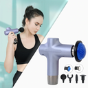 مسدس مساج لاسلكي بـ 6 رؤوس قابلة للاستبدال مع خاصية التدليك الساخن والبارد