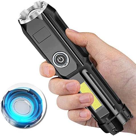 كشاف ميني مع خاصية الزوم القابلة للتعديل ب 4 درجات اضاءاه مختلفة _ مع يو اس بي للشحن