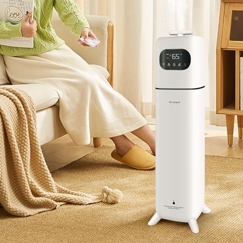 منقي هواء ومرطب بشاشة ليد سعة 8 لتر 28 _ وات مع ريموت كنترول للتحكم عن بعد