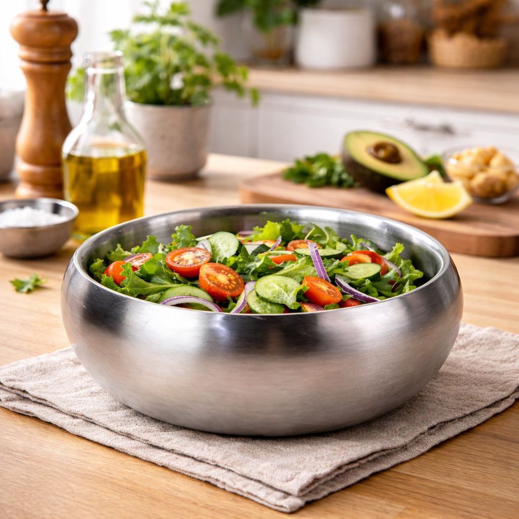 بولة استانلس ستيل تركي عميقة للسلطة مقاس 28 سم