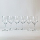 طقم كاسات 6 قطع زجاج شفاف لتقديم العصائر والمشروبات