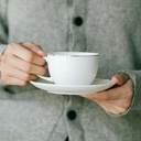 طقم شاي بورسلين 12 قطعة 6 مجات مع 6 اطباق