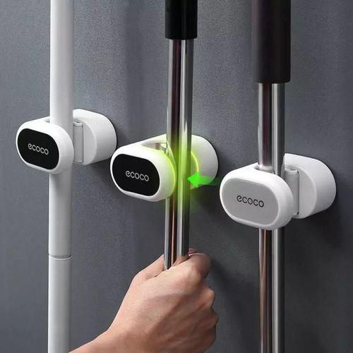 حامل مكانس فردي يثبت علي الحائط بلزق دبل فيس قوي ايكوكو