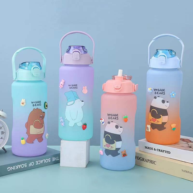 Banda Water Bottle with Sealed Cap and Straw 2 liter 