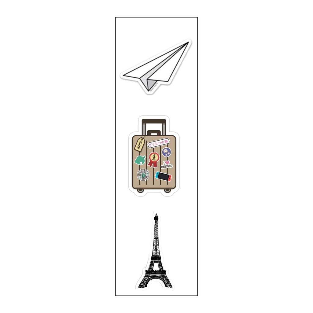 Travel Lovers Vinyl Sticker Pack Reusable &amp; Waterproof