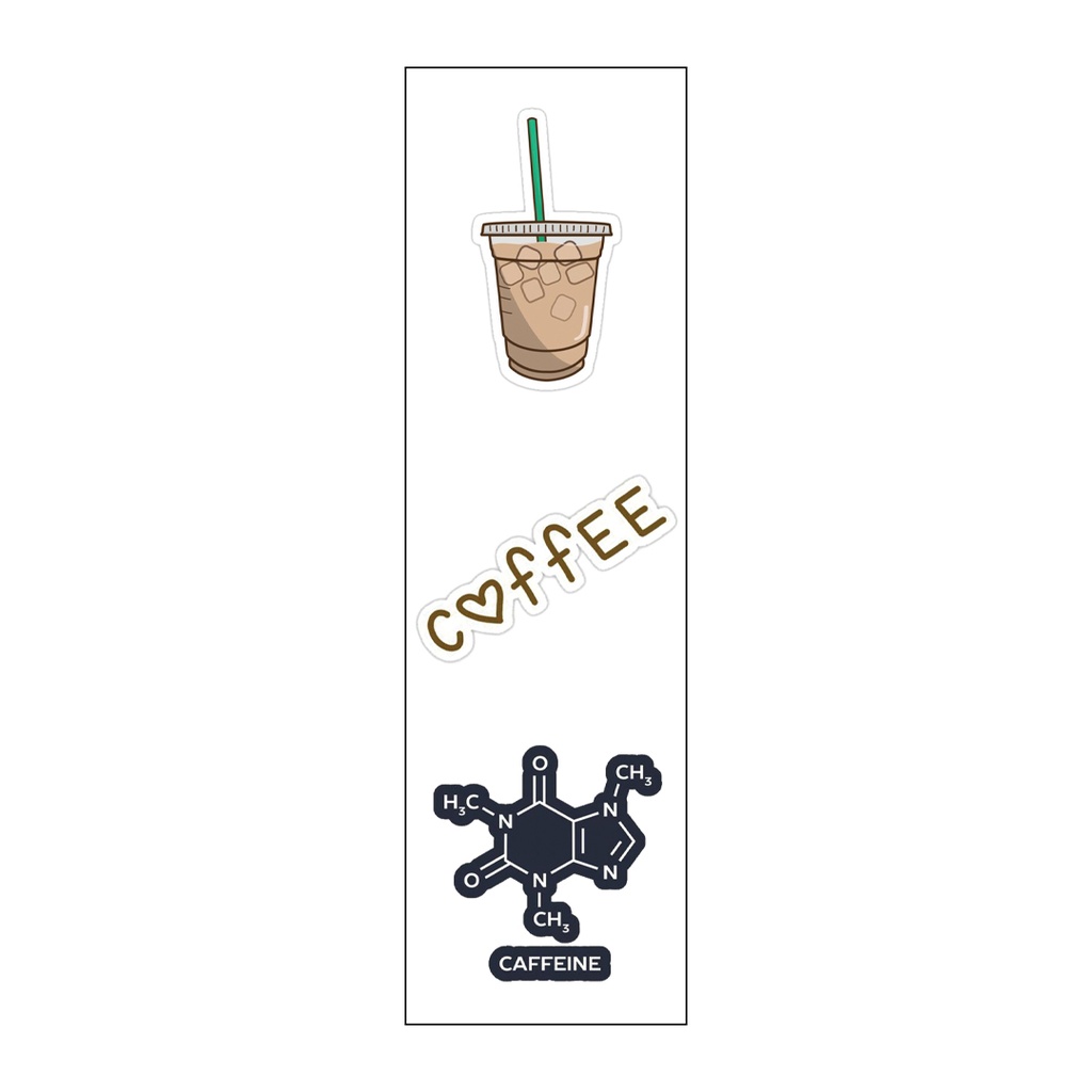 Coffee Lovers Vinyl Sticker Pack Reusable &amp; Waterproof