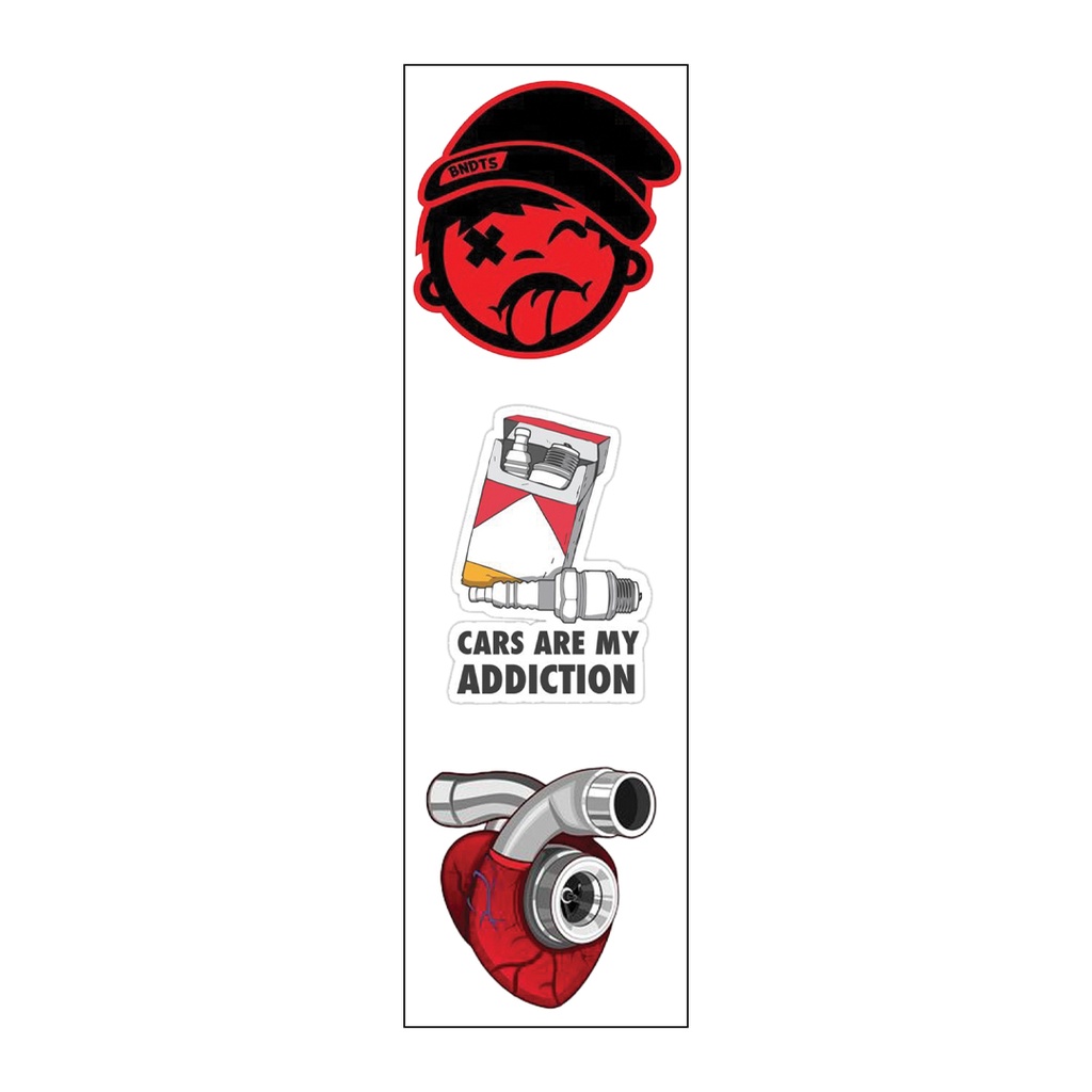 Car Lovers Vinyl Sticker Pack Reusable &amp; Waterproof