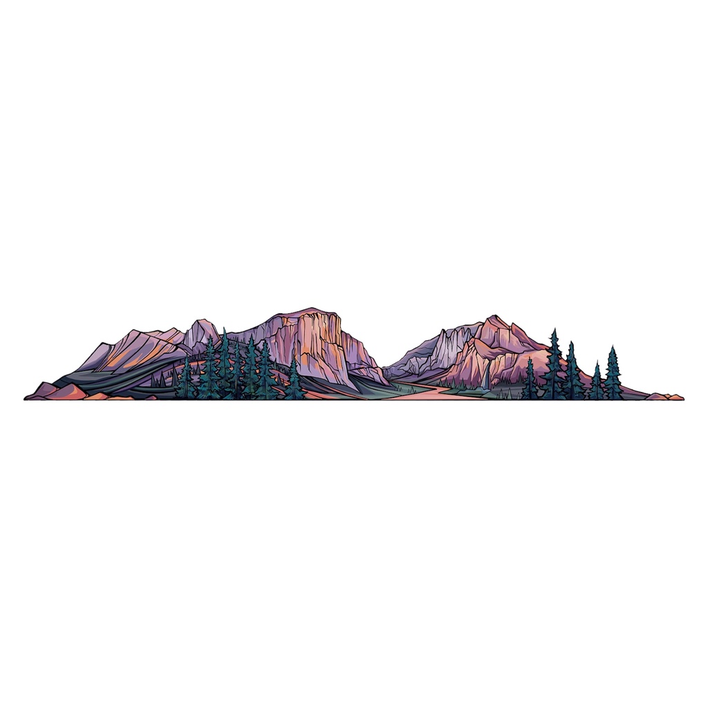 Meru Mountain Vinyl Sticker Reusable &amp; Waterproof For Water Bottles