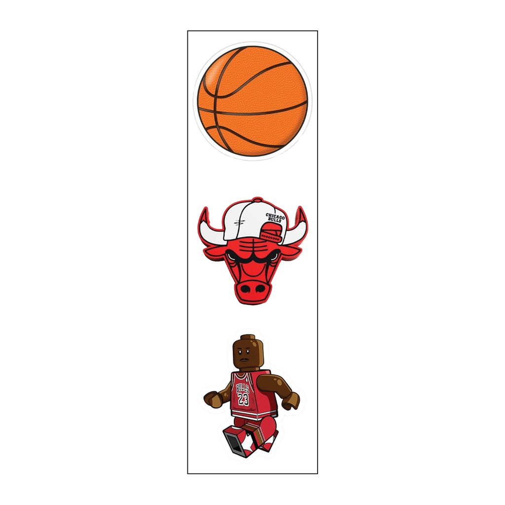 Bulls 23 Vinyl Sticker Pack Reusable &amp; Waterproof