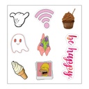 Be Happy Vinyl Sticker Pack Reusable &amp; Waterproof