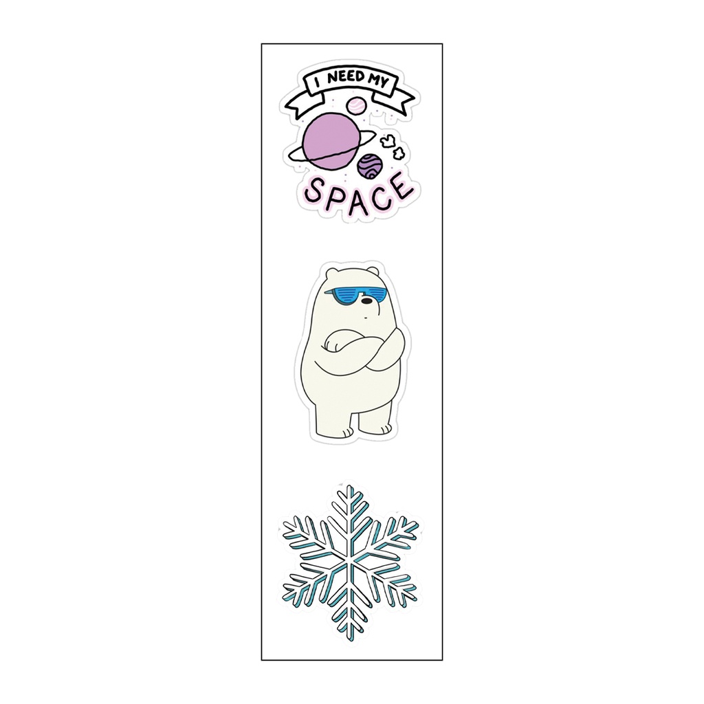 Ice Bear Vinyl Sticker Pack Reusable &amp; Waterproof