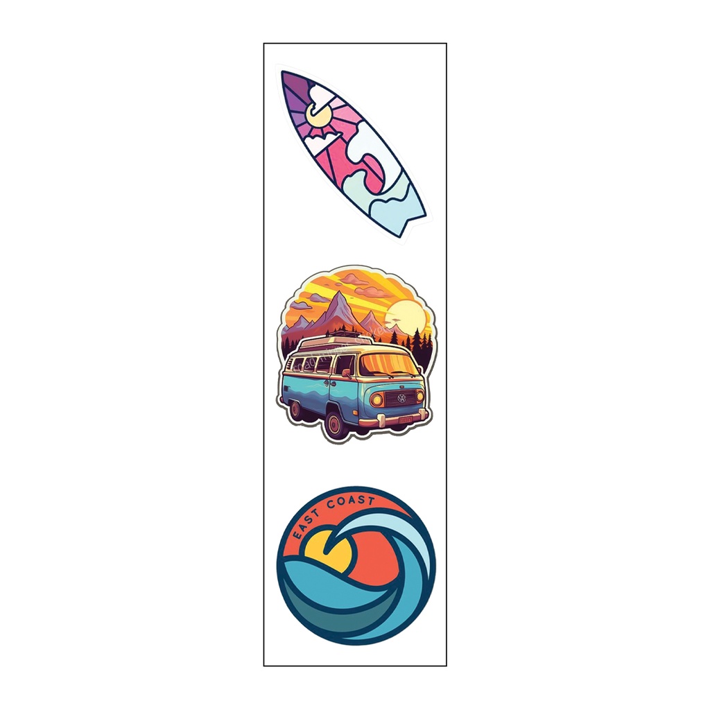 Windsurfing Vinyl Sticker Pack Reusable &amp; Waterproof