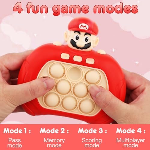 لعبة بوب ايت الكترونية علي شكل سوبر ماريو صوتية ومضيئة ب 4 مستويات للكبار والصغار