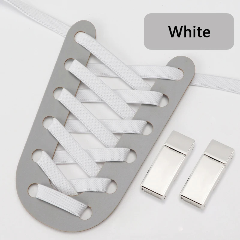 رباط حذاء مرن بقفل لضمان عدم الفك للاحذية الرسمية والرياضية بالوان مختلفة للكبار والاطفال