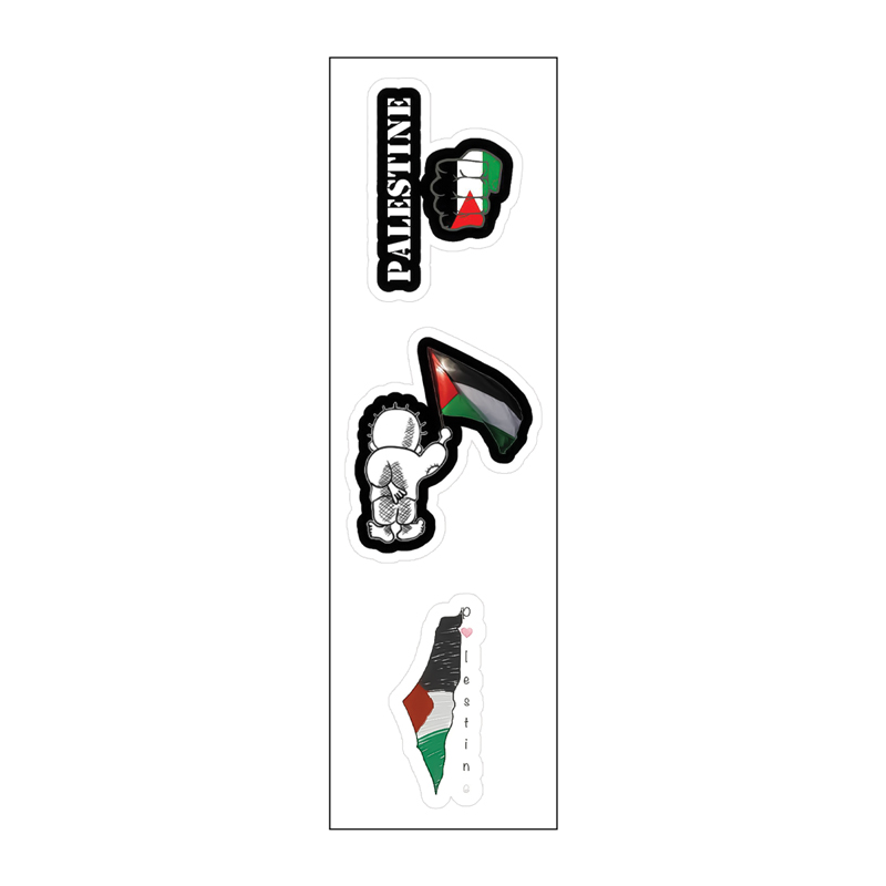 Palastine We Will Never Forget Vinyl Sticker Pack Reusable &amp; Waterproof