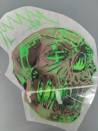 [HH00016440] Green Mutant Zombie Skeleton print