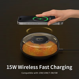 [HH00018639] شاحن موبايل وايرلس ب 3 مستويات اضاءة _ بقوة 15 واط