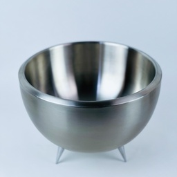 [HH00018913] بولة استانليس ستيل عميقة للسلطة ب 3 أرجل مقاس 25 سم