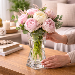 [HH00018971] فازة ورد شيك طويلة بتصميم مختلف لتجديد ديكور البيت