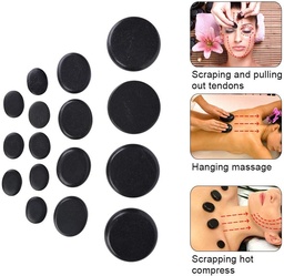 [HH00019062] احجار حرارية للعلاج بالتدليك ولاسترخاء الجسم 16 قطعة
