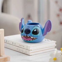 [HH00019239] مج سيراميك بتصميم ستيتش ثري دي للشاي والنسكافيه والمشروبات الساخنة