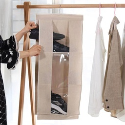 [HH00004551] شماعة ومنظم شنط واحذية داخل الدولاب زوجي وتربروف للحفاظ عليها من التكسير والأتربة بجزء شفاف لسهولة الأختيار