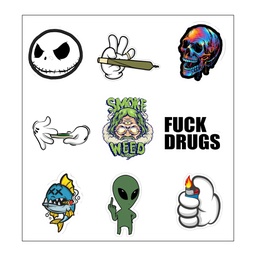 Drugs Vinyl Sticker Pack Reusable &amp; Waterproof