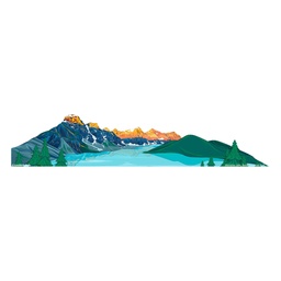 [HH00006795] Rocky Mountains Vinyl Sticker Reusable &amp; Waterproof For Water Bottles