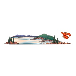 [HH00006821] Lobster Mountain Vinyl Sticker Reusable &amp; Waterproof For Water Bottles