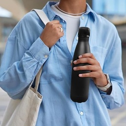 [HH00007925] زجاجة وترمس حراري استانليس ستيل 500 ملي لحفظ الشاي والمشروبات دافئة بغطاء محكم الغلق للتغلب عل برد الشتاء