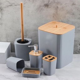 طقم حمام متكامل 6 قطع للحفاظ علي نظافة وترتيب الحمام بشكل شيك