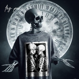 The Lover Oversize T-shirt -Stone Washed -Gray تيشيرت اوفر سايز