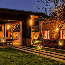 [HH00012339] كشاف شعلة سينسور يعمل بالطاقة الشمسية لاضاءة الحدائق 3 واط